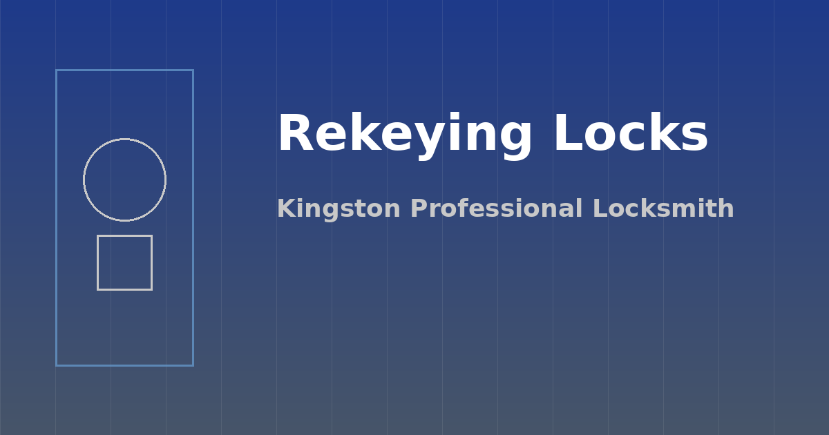 Professional locksmith rekeying a residential lock in Kingston